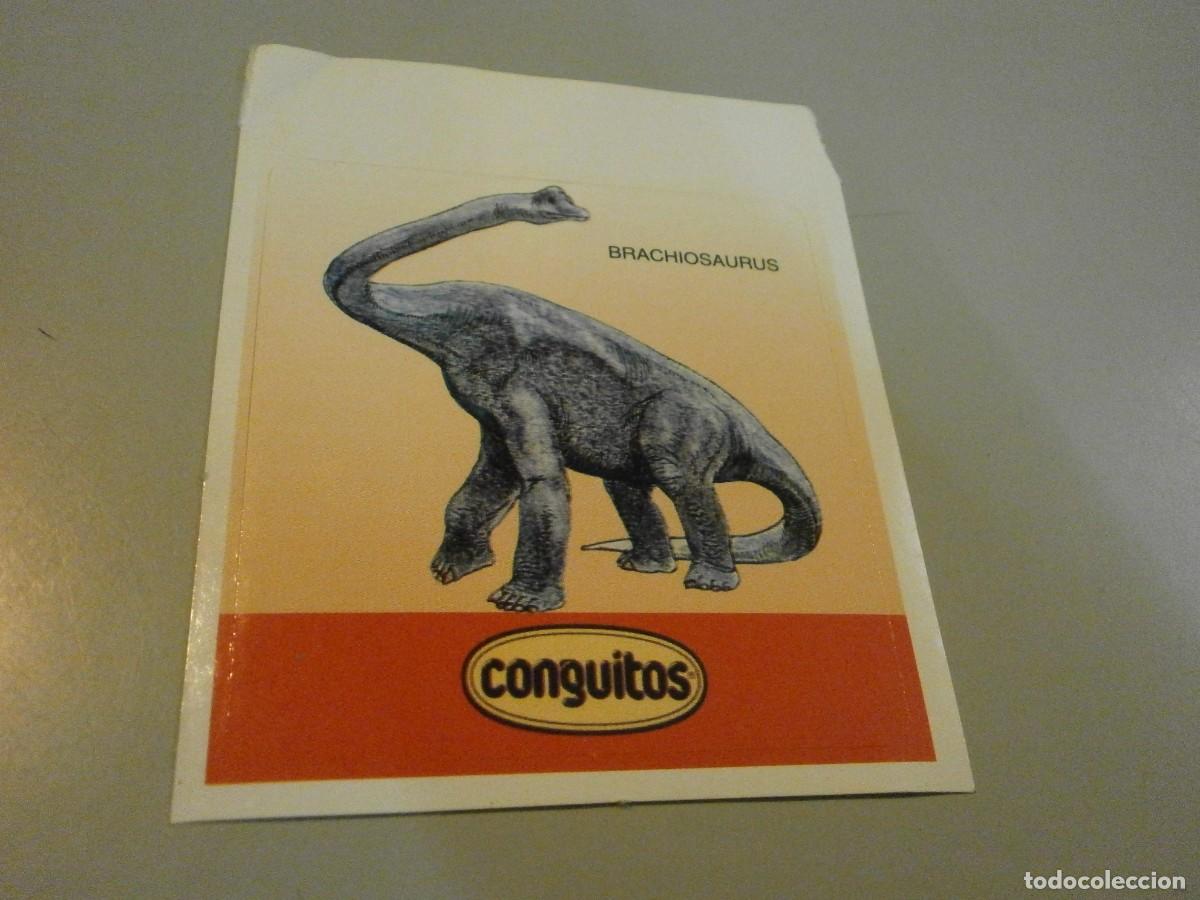 Coleccionismo cromos antiguos: cromo pegatina dinosaurios conguitos - Foto 1