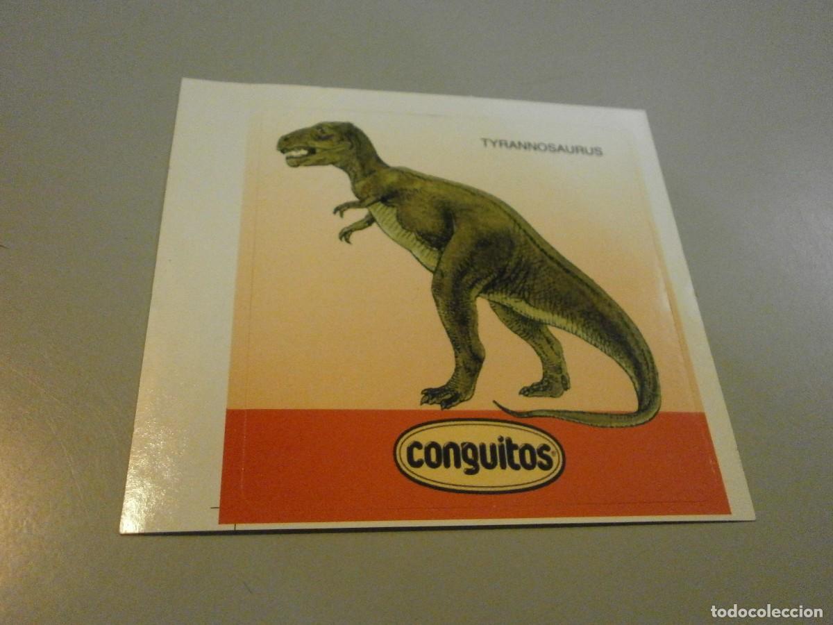 Coleccionismo cromos antiguos: cromo pegatina dinosaurios conguitos - Foto 1