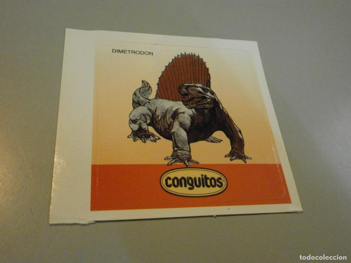 Coleccionismo cromos antiguos: cromo pegatina dinosaurios conguitos - Foto 1