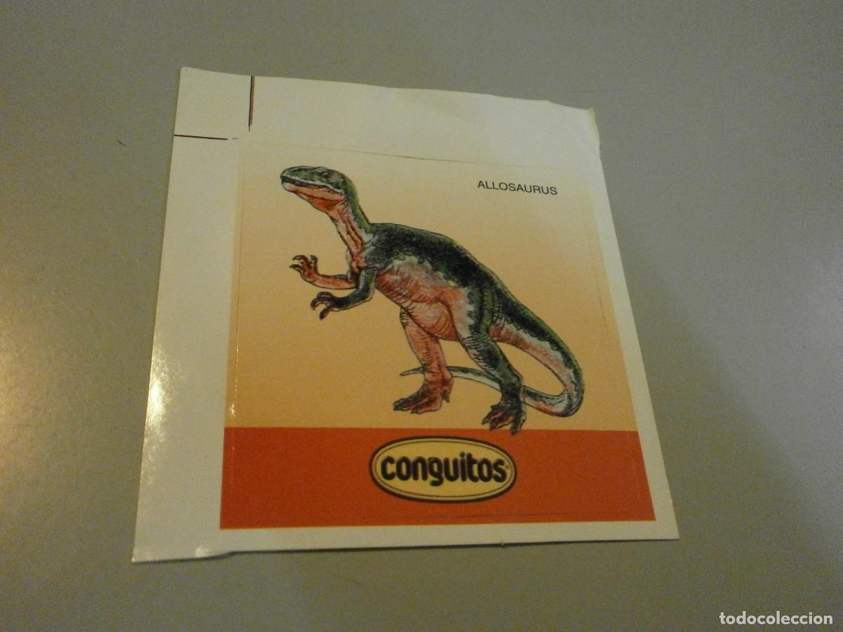Coleccionismo cromos antiguos: cromo pegatina dinosaurios conguitos - Foto 1