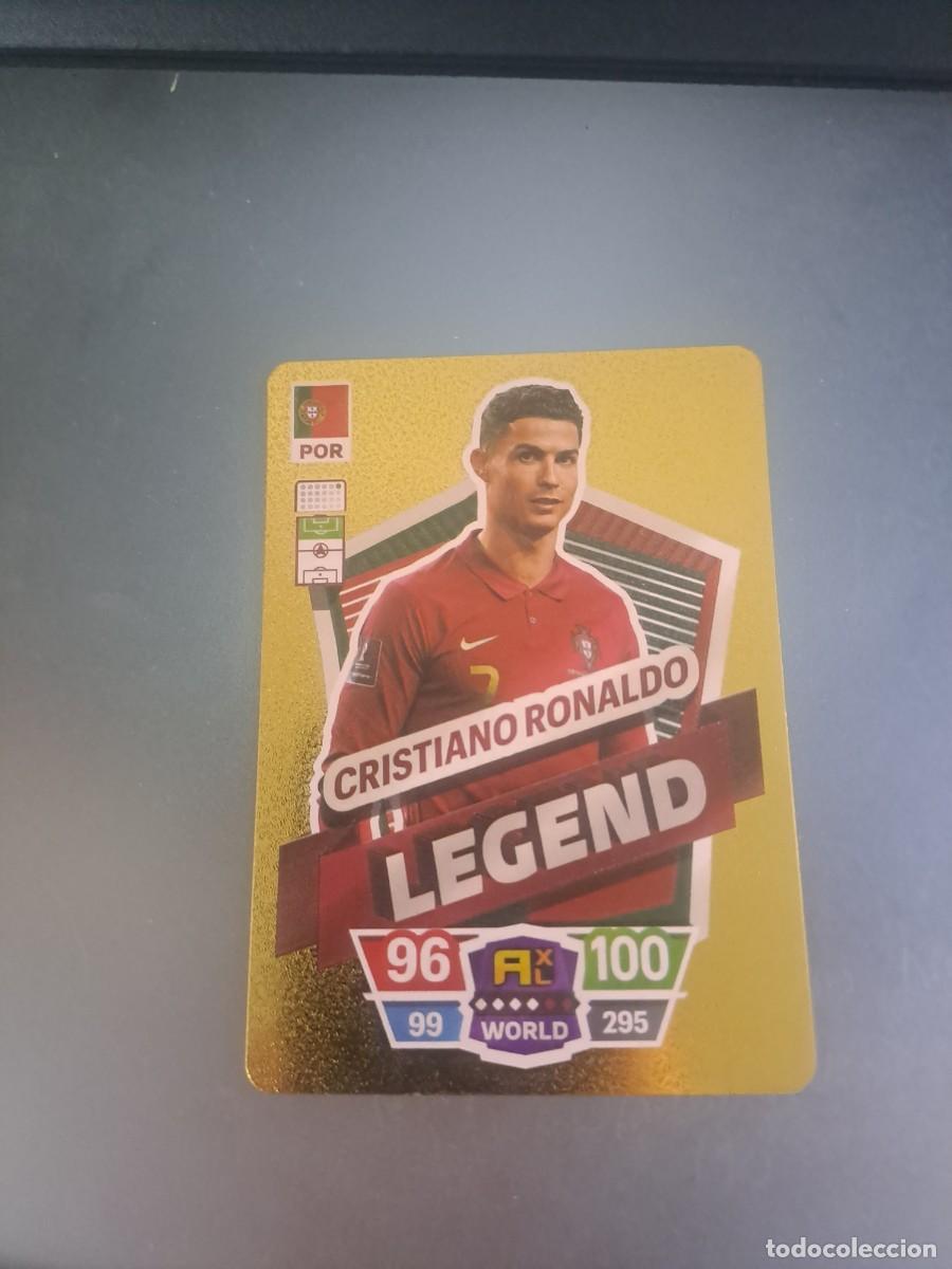 Coleccionismo Cromos antiguos: CROMO CARTA CRISTIANO RONALDO PORTUGAL LEGEND DORADO WORLD FOOTBALL STARS