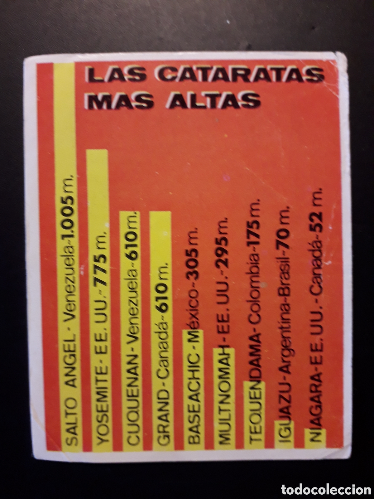 Collectable Antique Stickers: CATARATAS M&Aacute;S ALTAS, AM&Eacute;RICA Y SUS HABITANTES ED MAGA 1968 N&deg; 132 SIN PEG, DOBLECES PEDIDO M&Iacute;NIMO 3&euro;