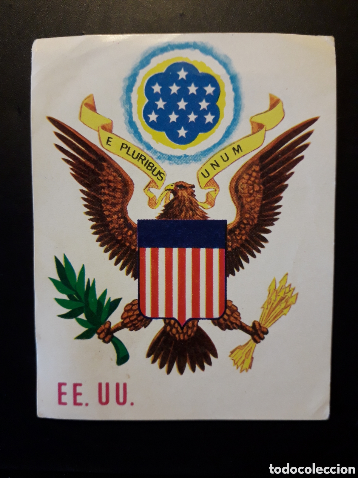 Colecionismo Cromos antigos: ESCUDO USA EEUU, AM&Eacute;RICA Y SUS HABITANTES ED MAGA 1968 N&deg; 164 SIN PEGAR PEDIDO M&Iacute;NIMO 3&euro;