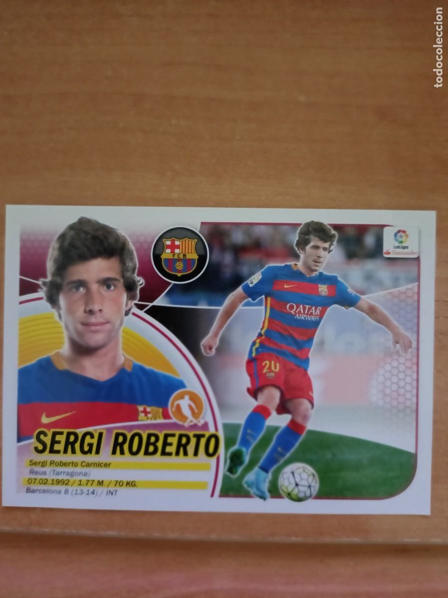 Coleccionismo cromos antiguos: sergi roberto liga 2016 17 - Foto 1