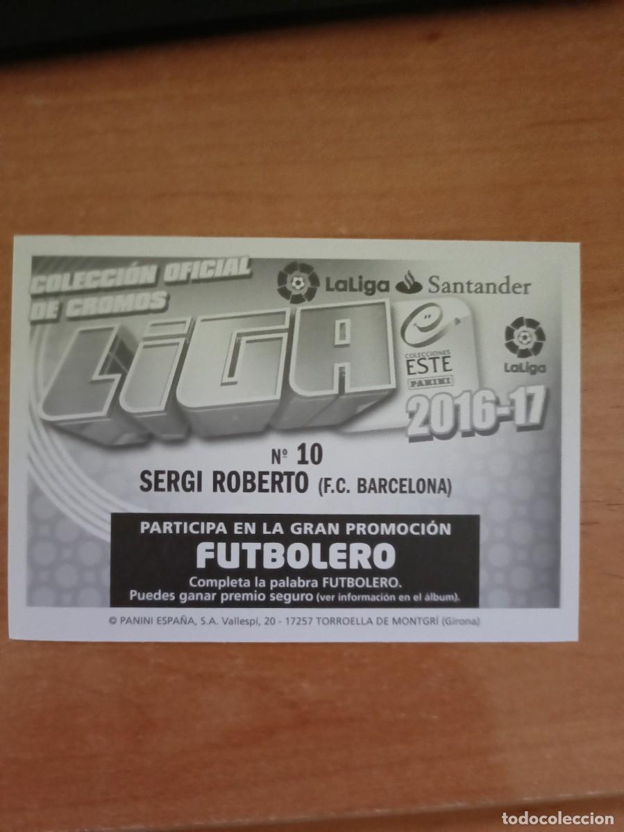 Coleccionismo cromos antiguos: sergi roberto liga 2016 17 - Foto 2
