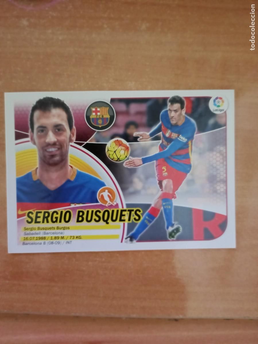 Coleccionismo cromos antiguos: sergio busquets liga 2016 17 - Foto 1