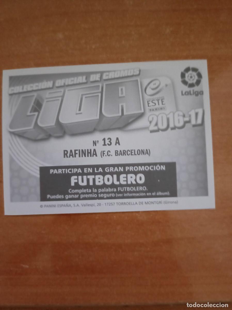 Coleccionismo cromos antiguos: rafinha, liga 2016 17. - Foto 2