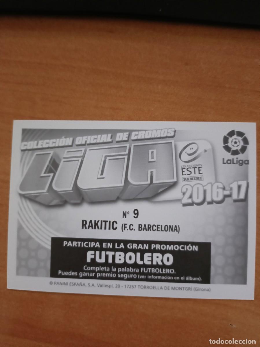 Coleccionismo cromos antiguos: rakitic, liga 2016 17 - Foto 2