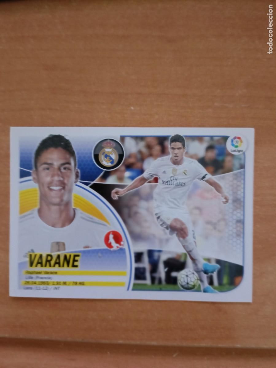 Coleccionismo cromos antiguos: varane, liga 2016 17 cromo - Foto 1