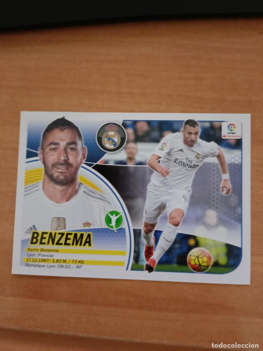 Coleccionismo cromos antiguos: benzema, liga 2016 17 - Foto 1