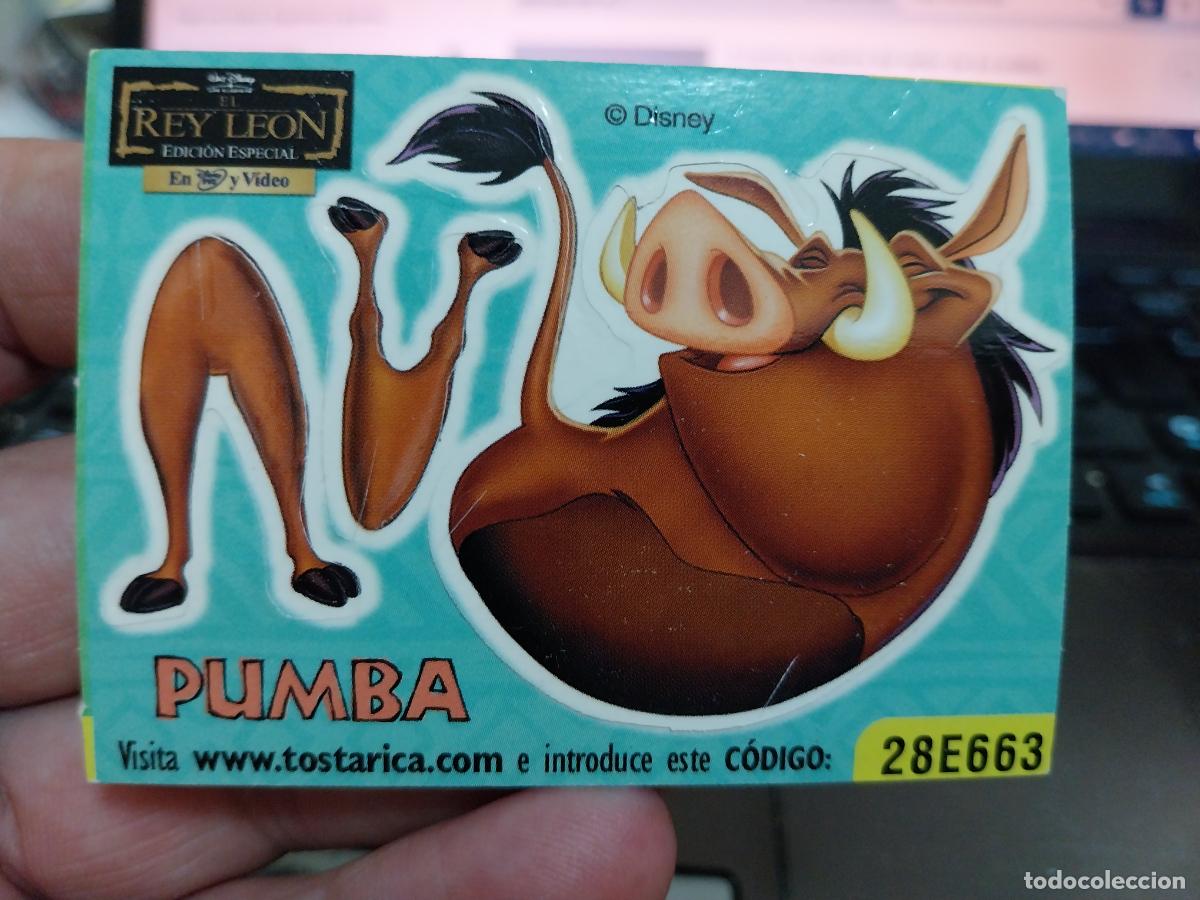 Coleccionismo Cromos antiguos: TOSTARICA PREMIUM GALLETAS PUMBA EL REY LE&Oacute;N TROQUELADO SIN DESHACER TOSTA RICA