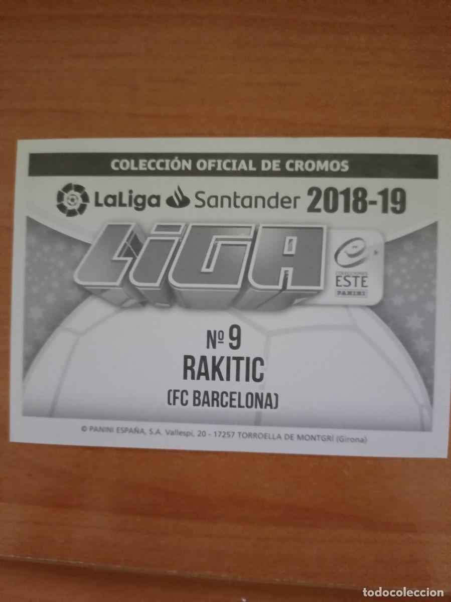 Coleccionismo cromos antiguos: rakitic, liga 2018 19. - Foto 2