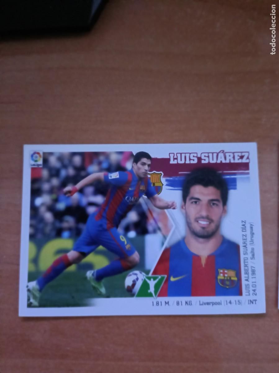 Coleccionismo cromos antiguos: luis suarez, liga 2015 16. - Foto 1