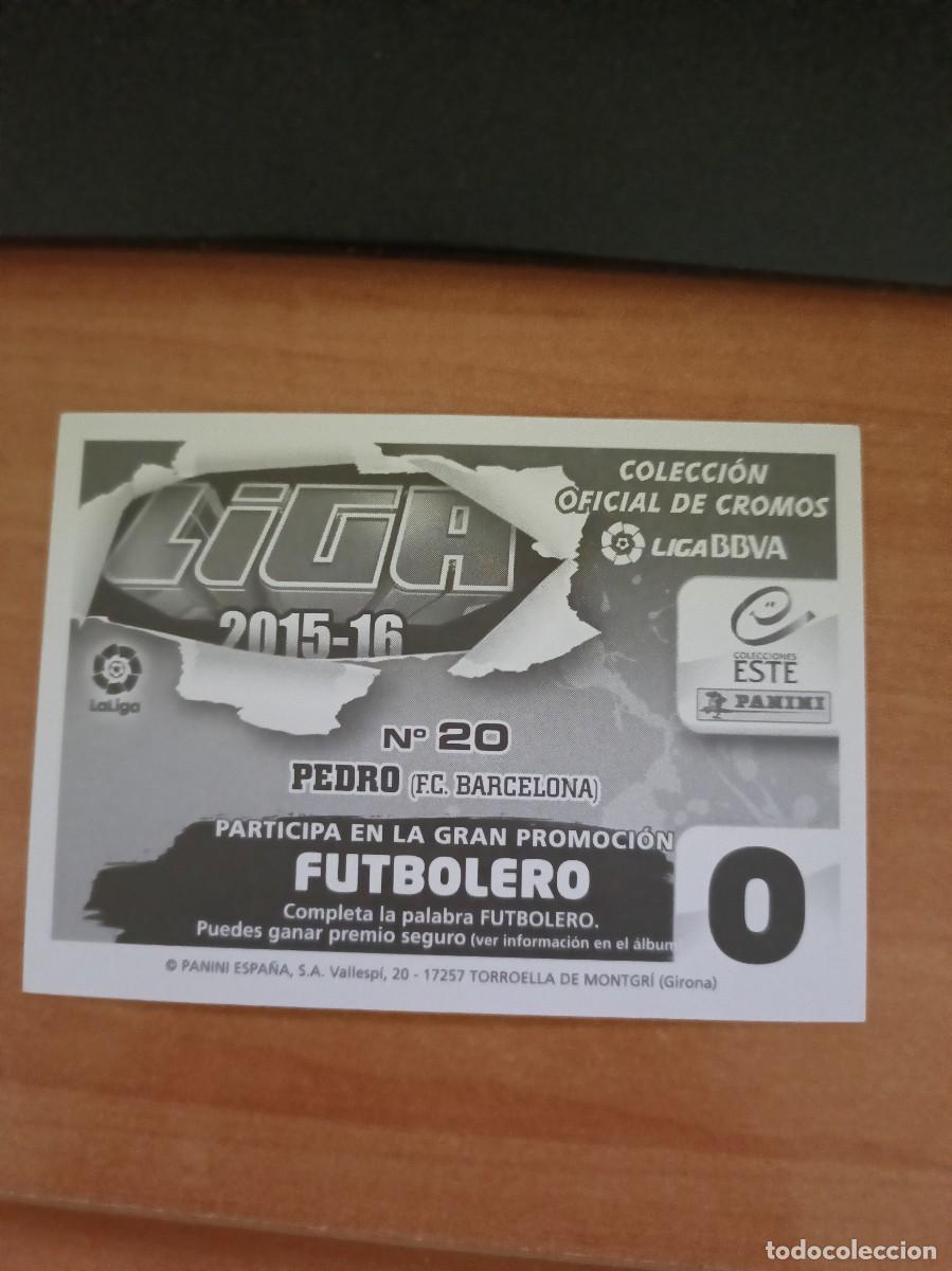 Coleccionismo cromos antiguos: pedro, liga 2015 16.. - Foto 2