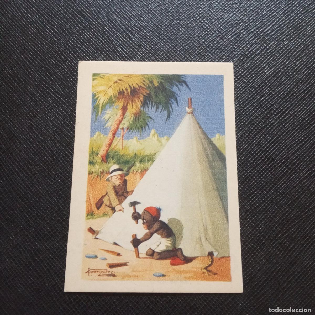 Sammeln alte Sammelbilder: 13 AVENTURAS DE DICK EN AFRICA CENTRAL CROMO CHOCOLATES CARAMELOS FRADERAS MATARO - CC7 B
