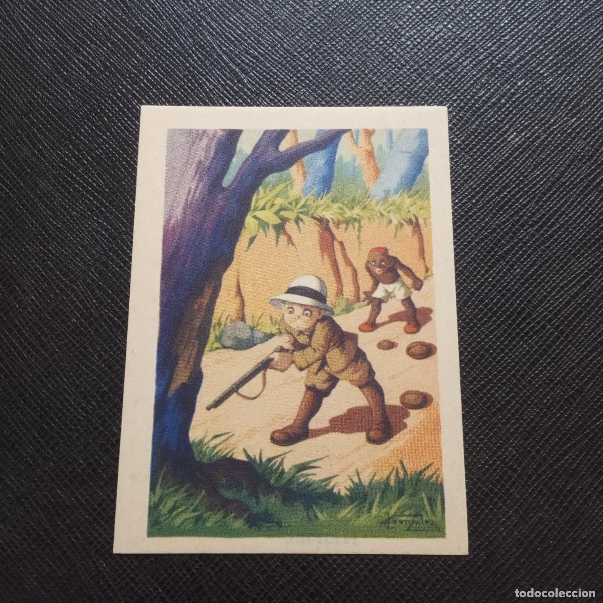 Sammeln alte Sammelbilder: 19 AVENTURAS DE DICK EN AFRICA CENTRAL CROMO CHOCOLATES CARAMELOS FRADERAS MATARO - CC7