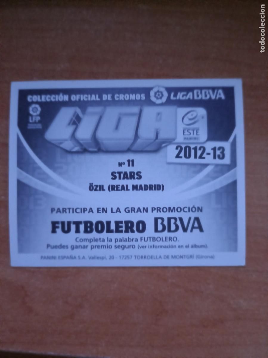 Coleccionismo cromos antiguos: ozil, liga 2012 13. stars - Foto 2
