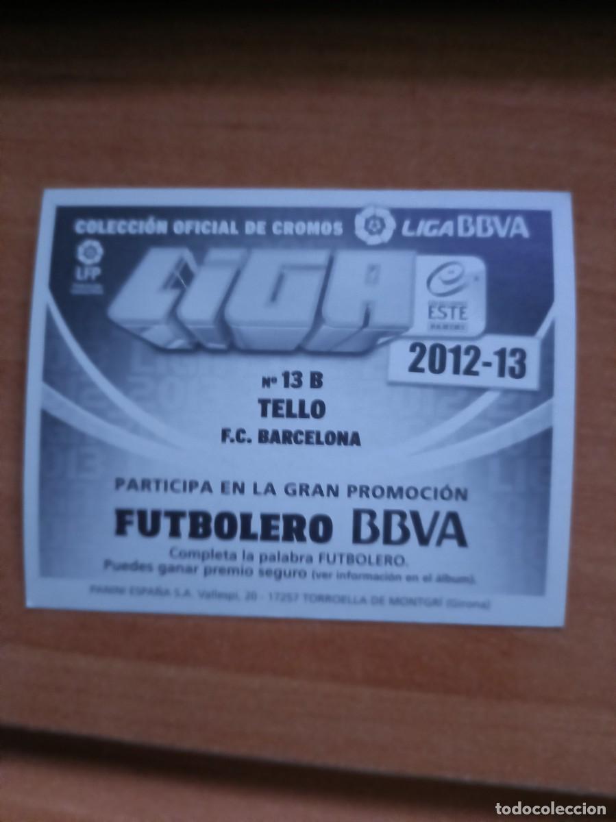 Coleccionismo cromos antiguos: tello, liga 2012 13. cromo - Foto 2