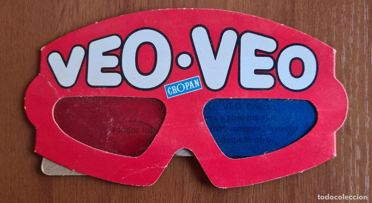 Coleccionismo Cromos antiguos: Cropan - Gafas para cromos 3D de la colecci&oacute;n Veo-Veo (1977)