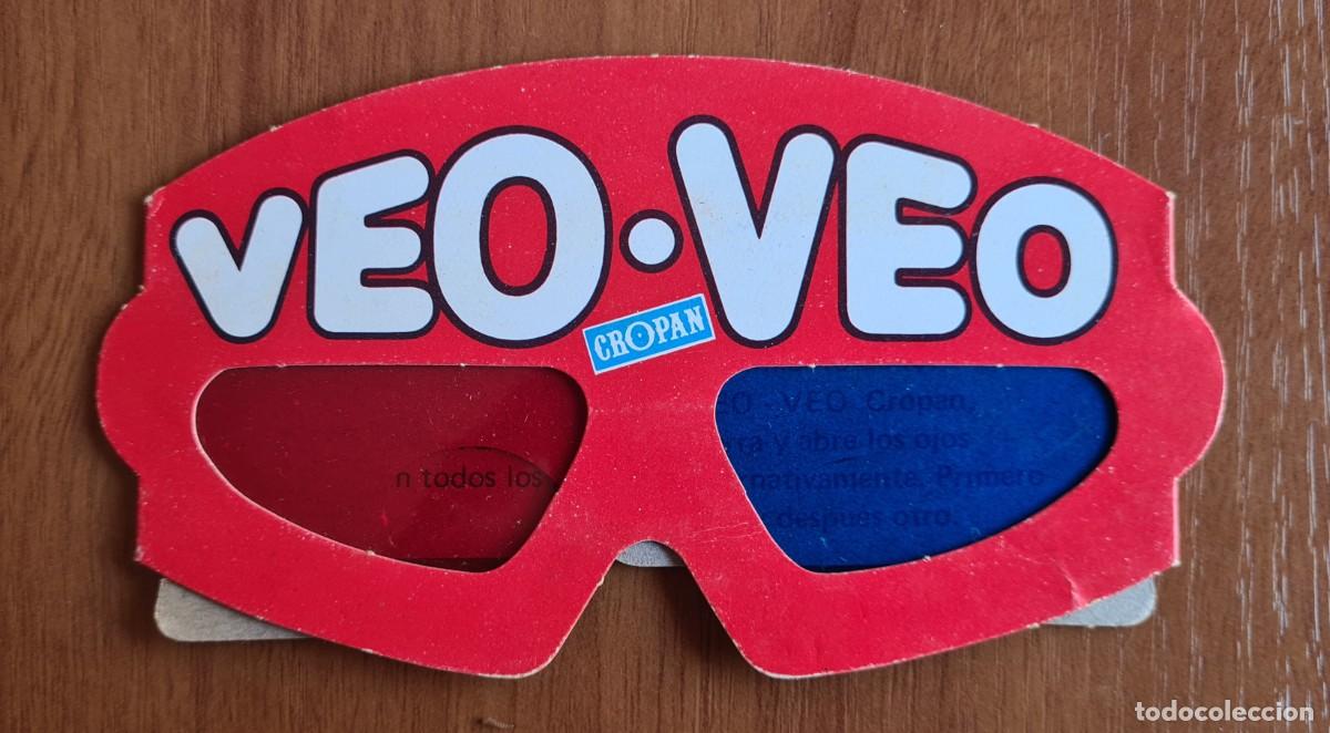 Coleccionismo Cromos antiguos: Cropan - Gafas para cromos 3D de la colecci&oacute;n Veo-Veo (1977)