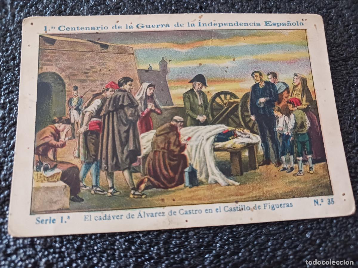 Coleccionismo Cromos antiguos: centenario guerra de independencia, chocolate jaime boix, 35, el cadaver de alvarez de castro