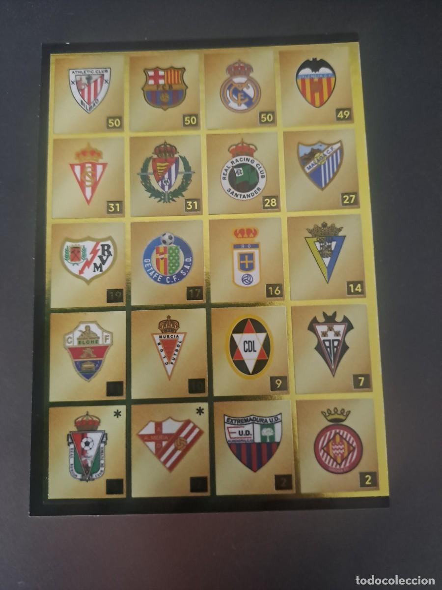 Coleccionismo Cromos antiguos: CROMO ESCUDOS 4 LA ISLA DEL TESORO LIGA 21 22 2021 2022 &Eacute;STE PANINI NUNCA PEGADO