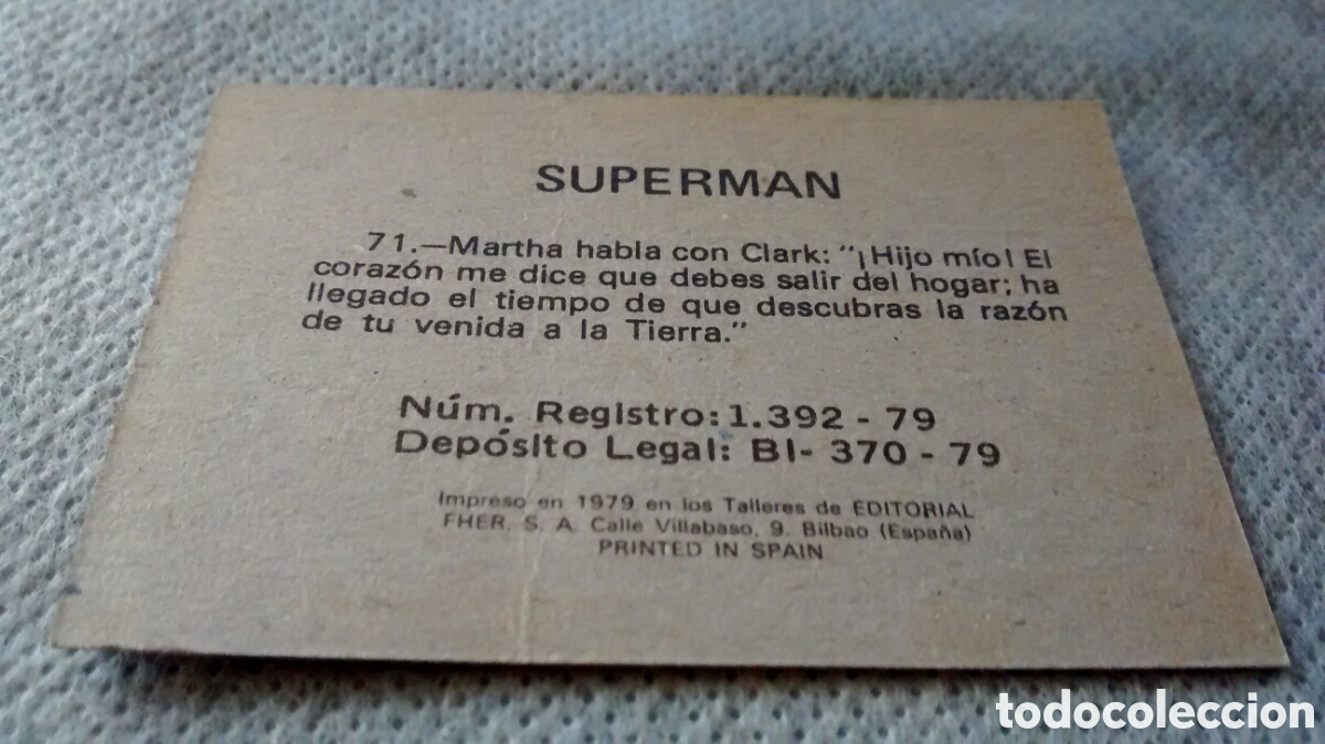 Coleccionismo cromos antiguos: SUPERMAN. FHER. 1978-79 CROMO 71 - Foto 2
