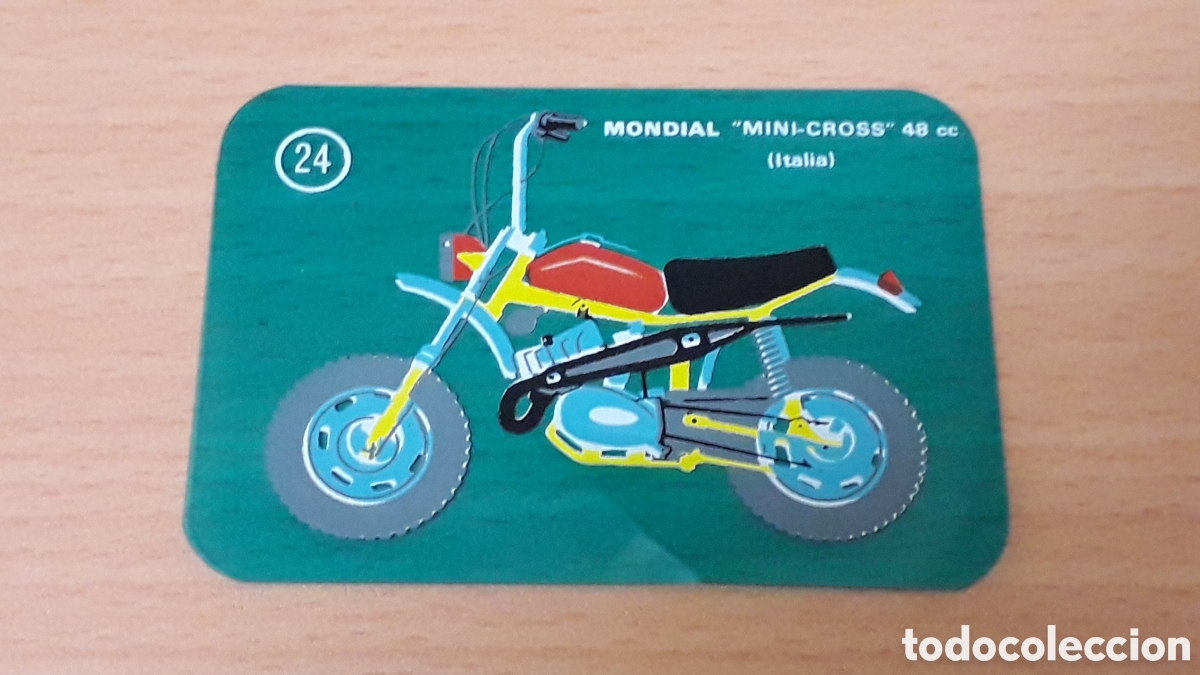 Coleccionismo Cromos antiguos: Cromo Mondial Mini-Cross 48 cc # 24 Italia, promo Dunkin Cropan, original a&ntilde;os 70-80