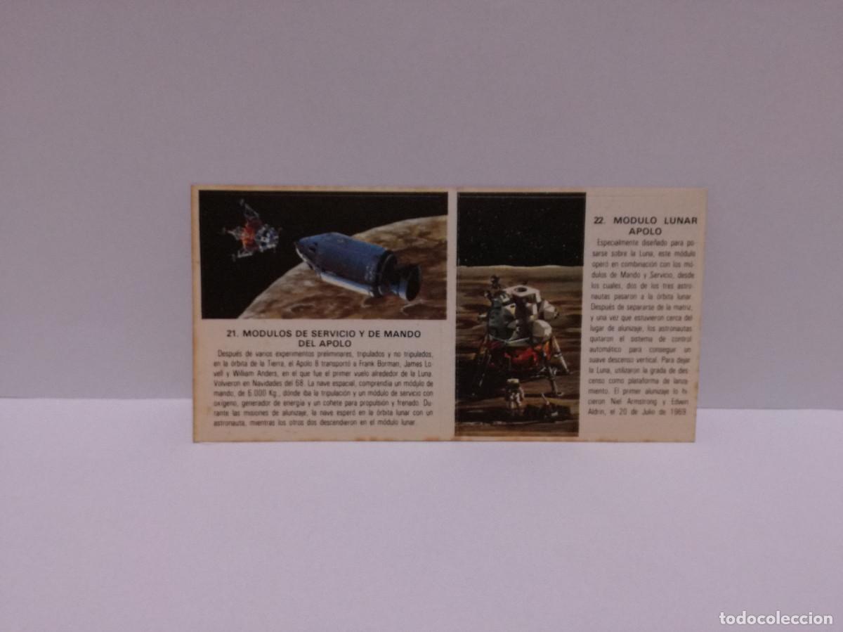 Coleccionismo cromos antiguos: PEGATINA ADHESIVO CROMO N&ordm; 21 Y 22 - PRODUCTOS ORTIZ - LA CARRERA DEL ESPACIO - 6cm x 16cm