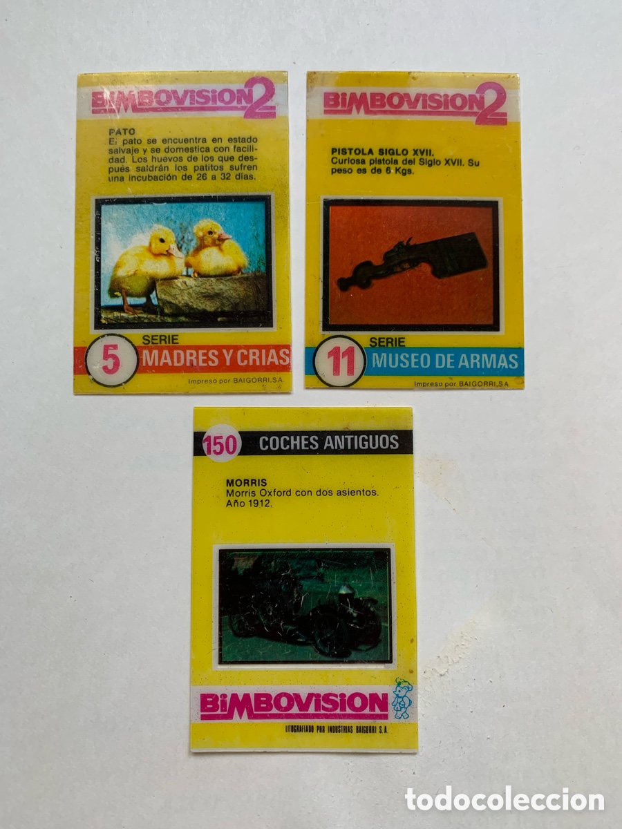 Coleccionismo cromos antiguos: Lote. 3 CROMOS. BIMBO. BIMBOVISION - Foto 1