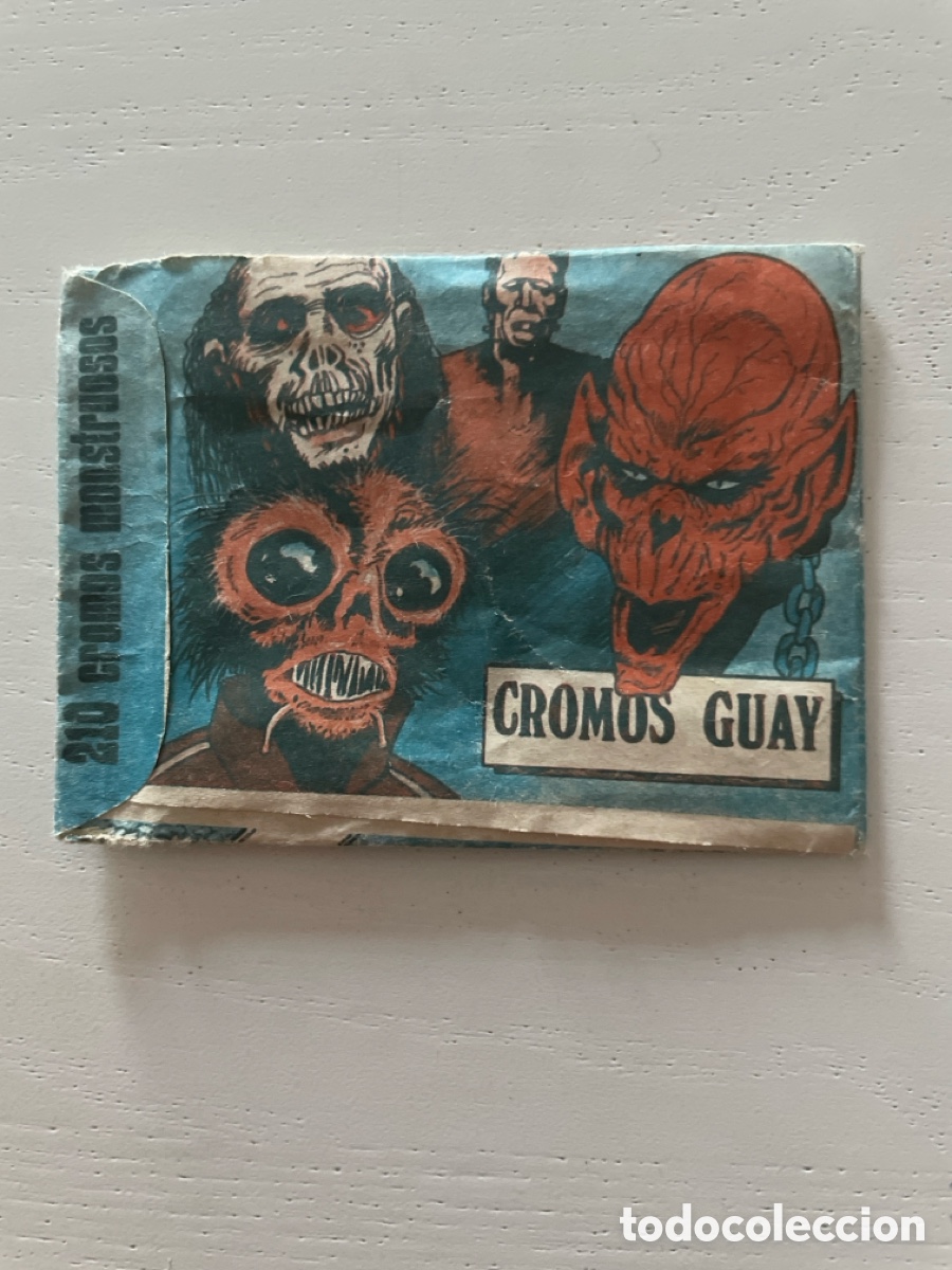 Coleccionismo cromos antiguos: Sobre de cromos sin abrir MONSTRUOS - Foto 2