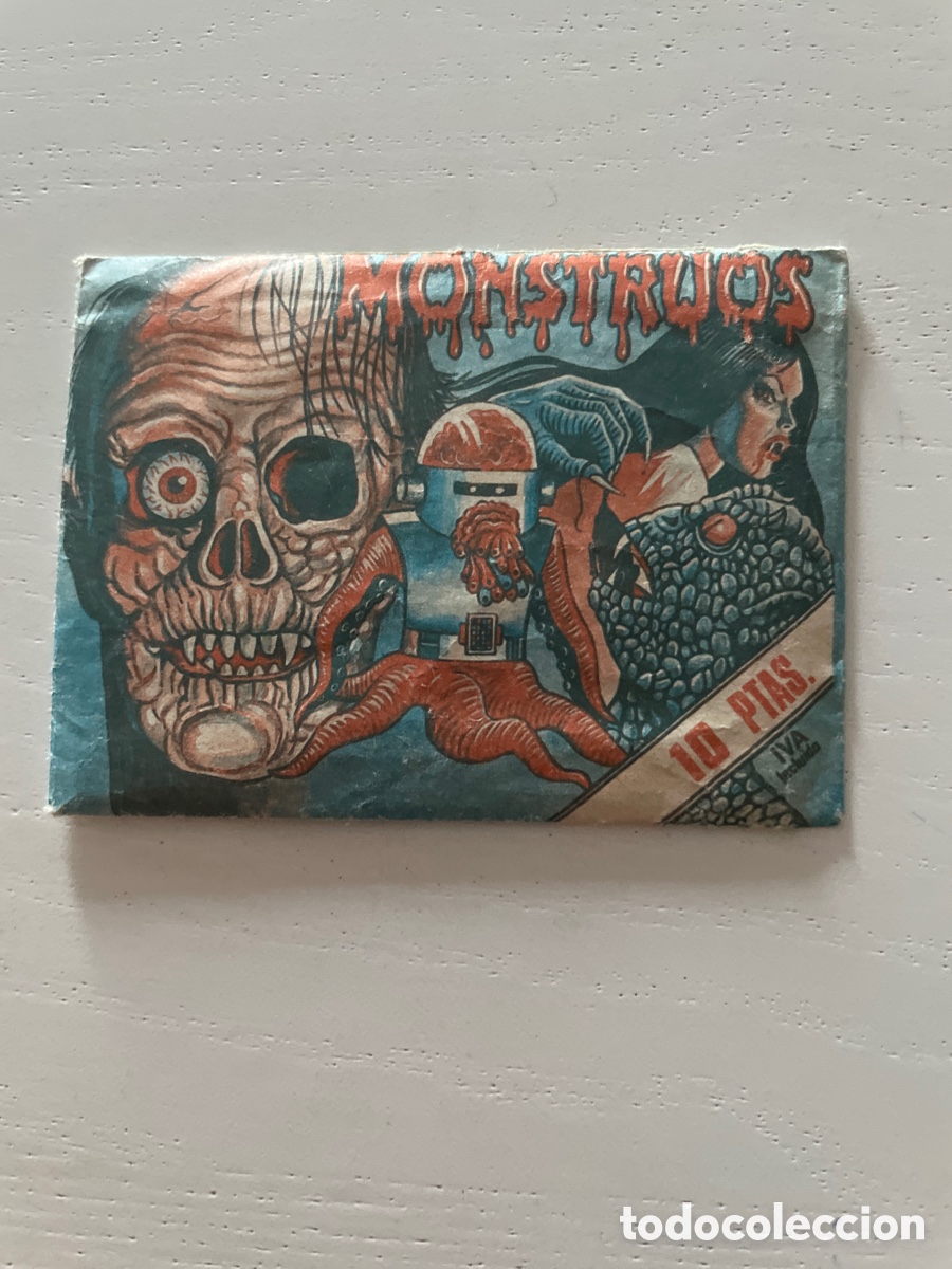 Coleccionismo cromos antiguos: Sobre de cromos sin abrir MONSTRUOS - Foto 1