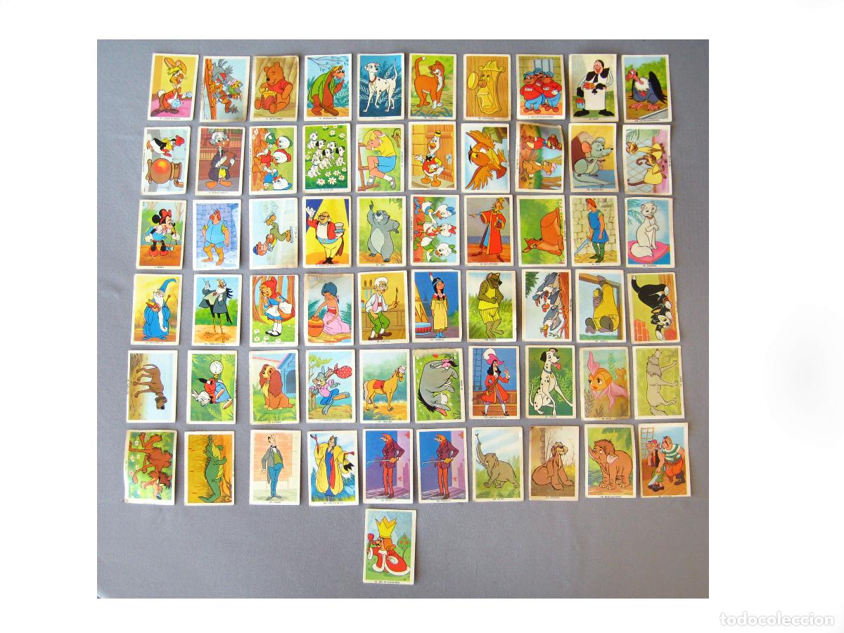 Coleccionismo cromos antiguos: LOTE DE 61 CROMOS DEL ALBUM DE CROMOS DEL ALBUM FHER GALER&Iacute;A WALT DISNEY SIN PEGAR. 1972