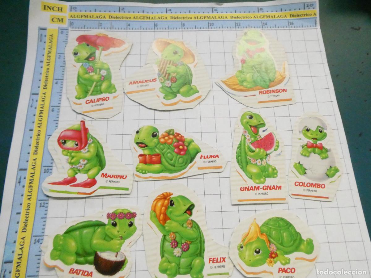 Sammeln alte Sammelbilder: 10 CROMOS CROMITOS PASTELITOS FERRERO ROCH&Eacute;. TORTUGAS COLOMBO BATIDA FELIX FLORA CALIPSO PACO. 54