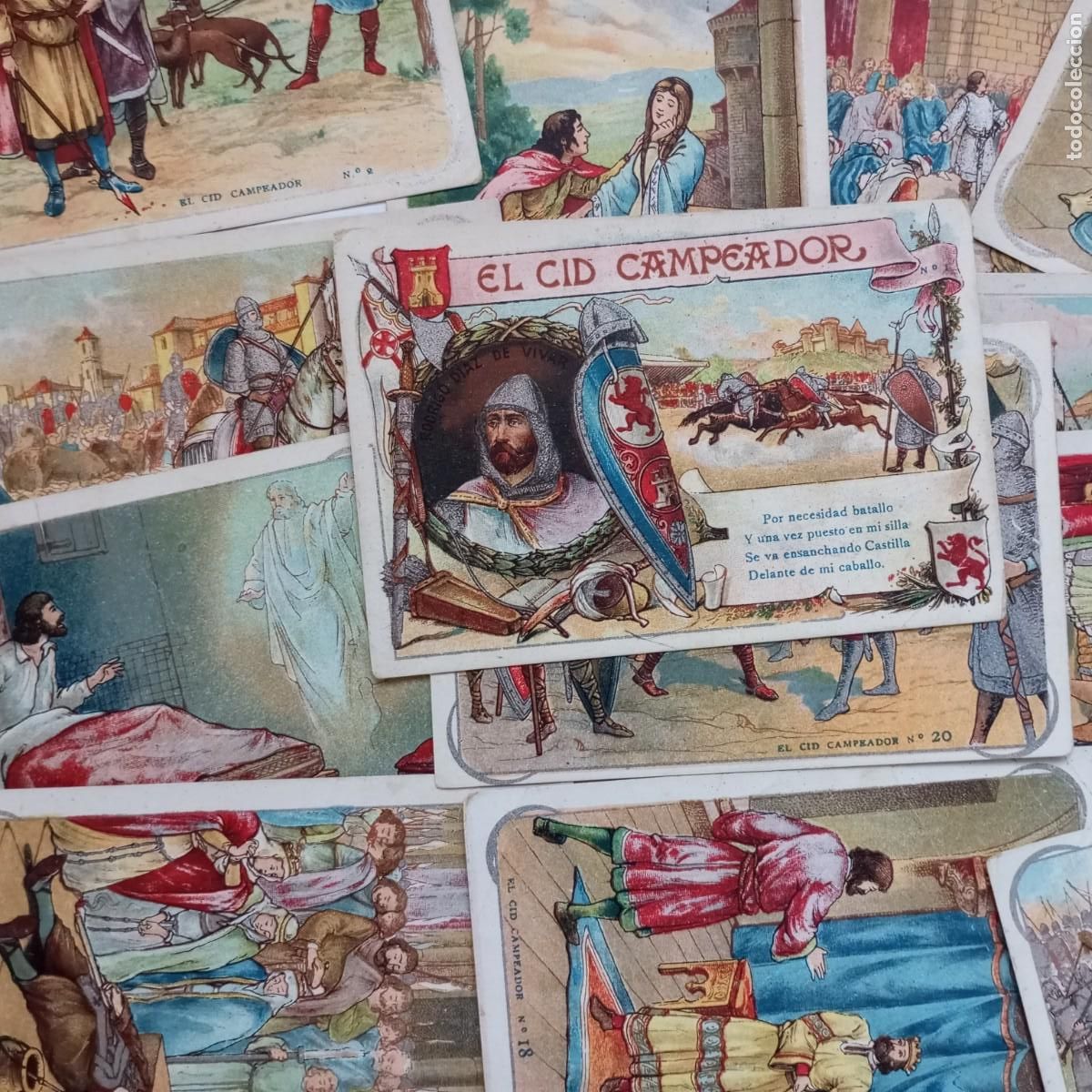 Coleccionismo cromos antiguos: 19 Cromos. El Cid Campeador. - Foto 1