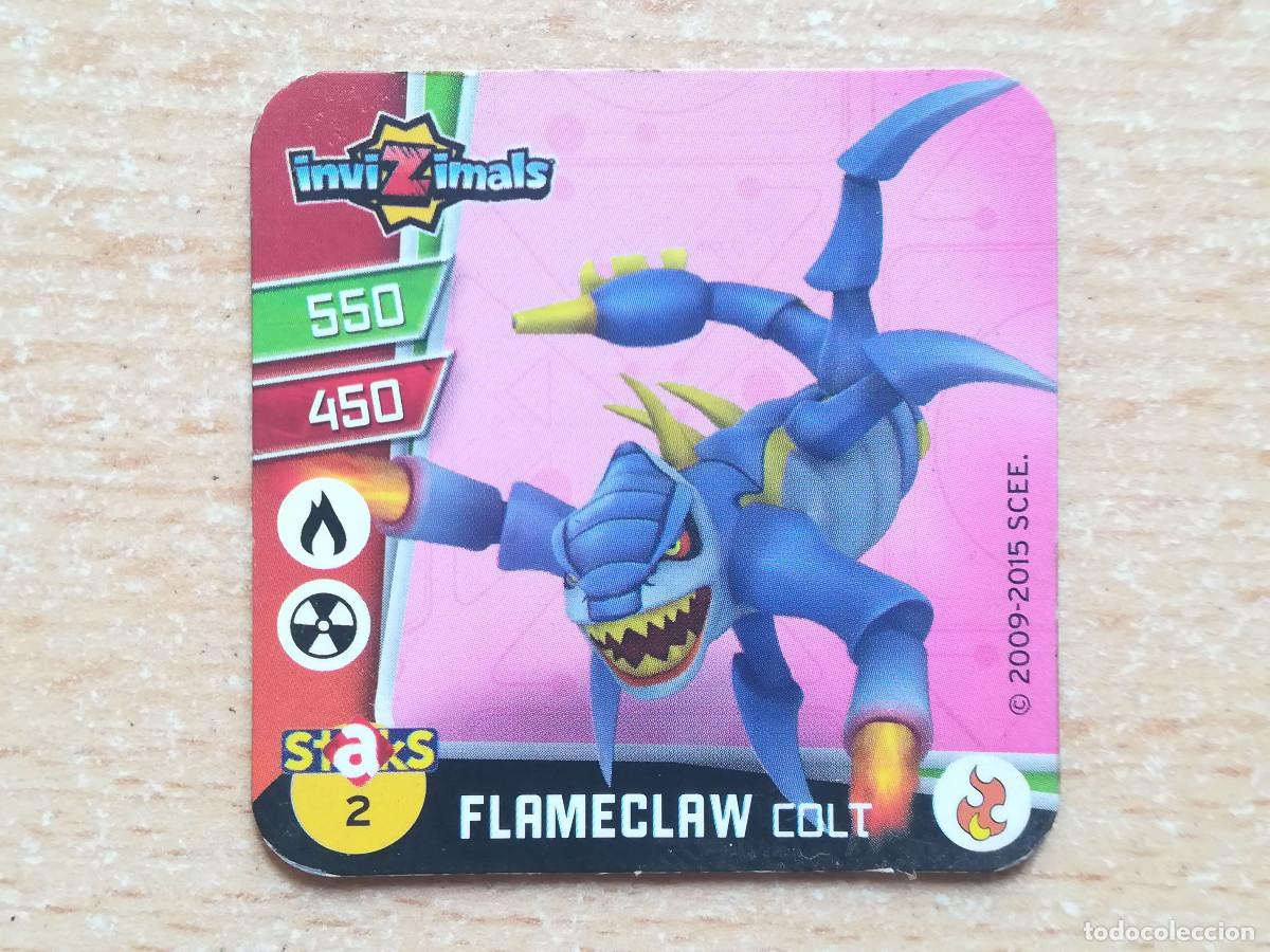 Coleccionismo cromos antiguos: Staks Iman Invizimals N&ordm; 2 Flameclaw. - Foto 1