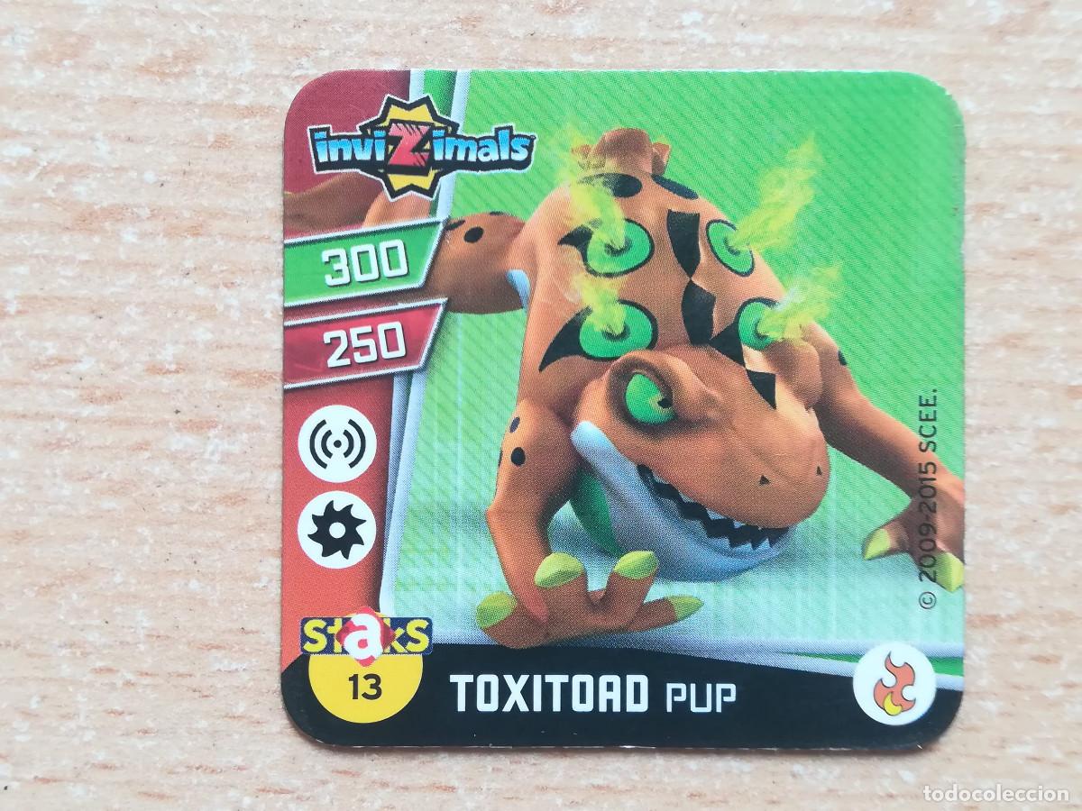 Coleccionismo cromos antiguos: Staks Iman Invizimals N&ordm; 13 Toxitoad Pup. - Foto 1