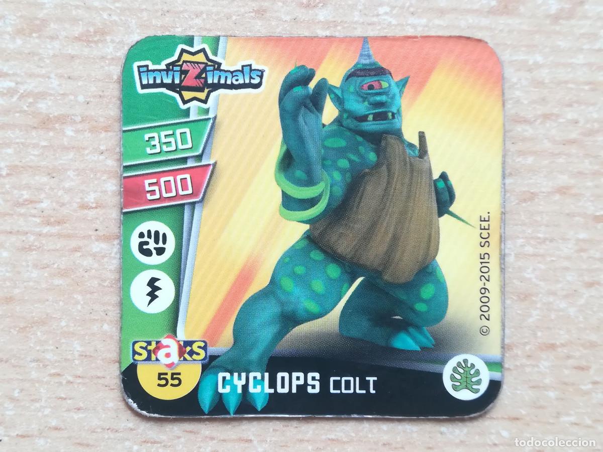 Coleccionismo cromos antiguos: Staks Iman Invizimals N&ordm; 55 Cyclops Colt. - Foto 1