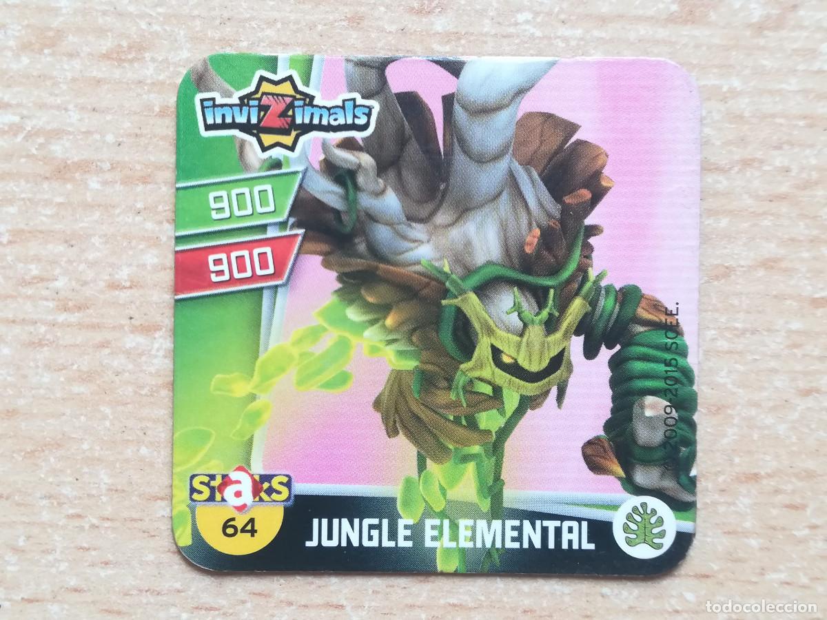 Coleccionismo cromos antiguos: Staks Iman Invizimals N&ordm; 64 Jungle Elemental. - Foto 1