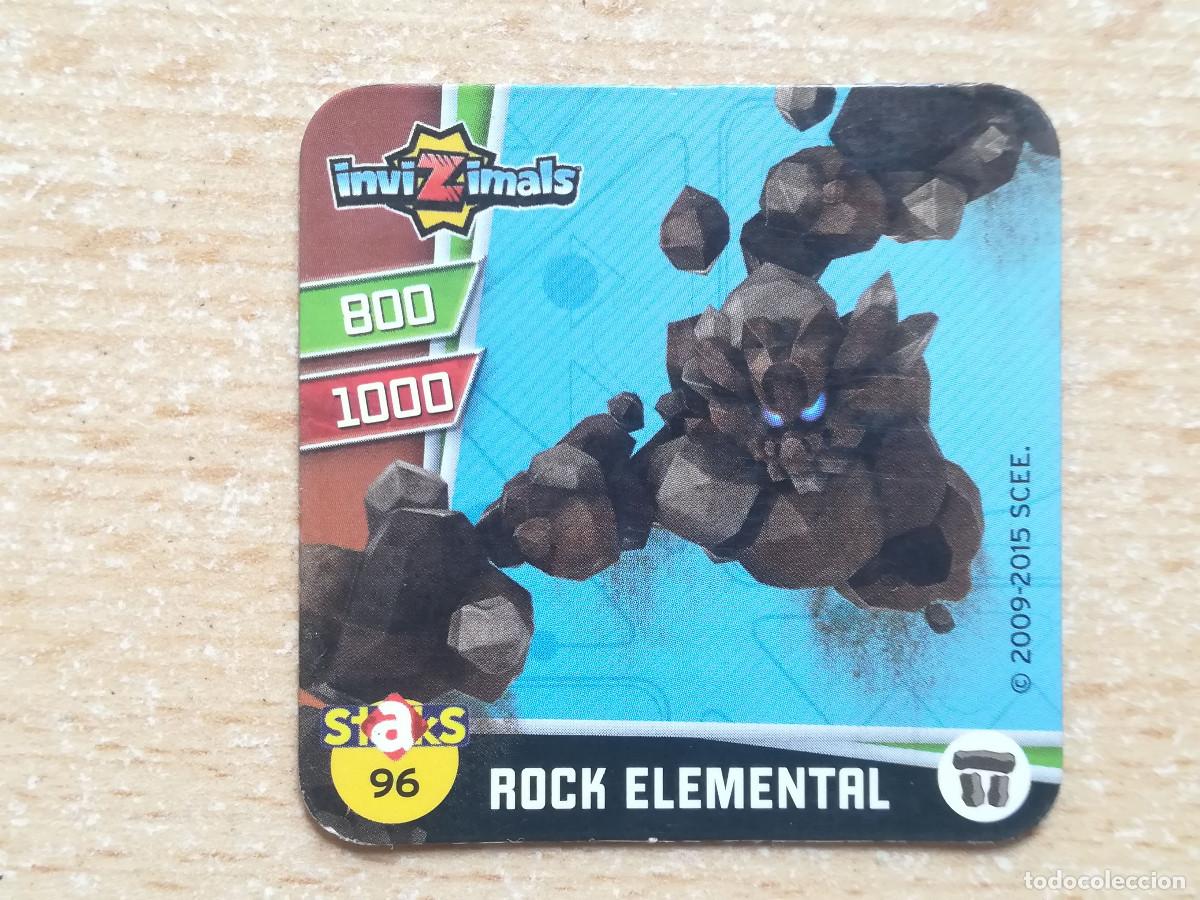 Coleccionismo cromos antiguos: Staks Iman Invizimals N&ordm; 96 Rock Elemental. - Foto 1
