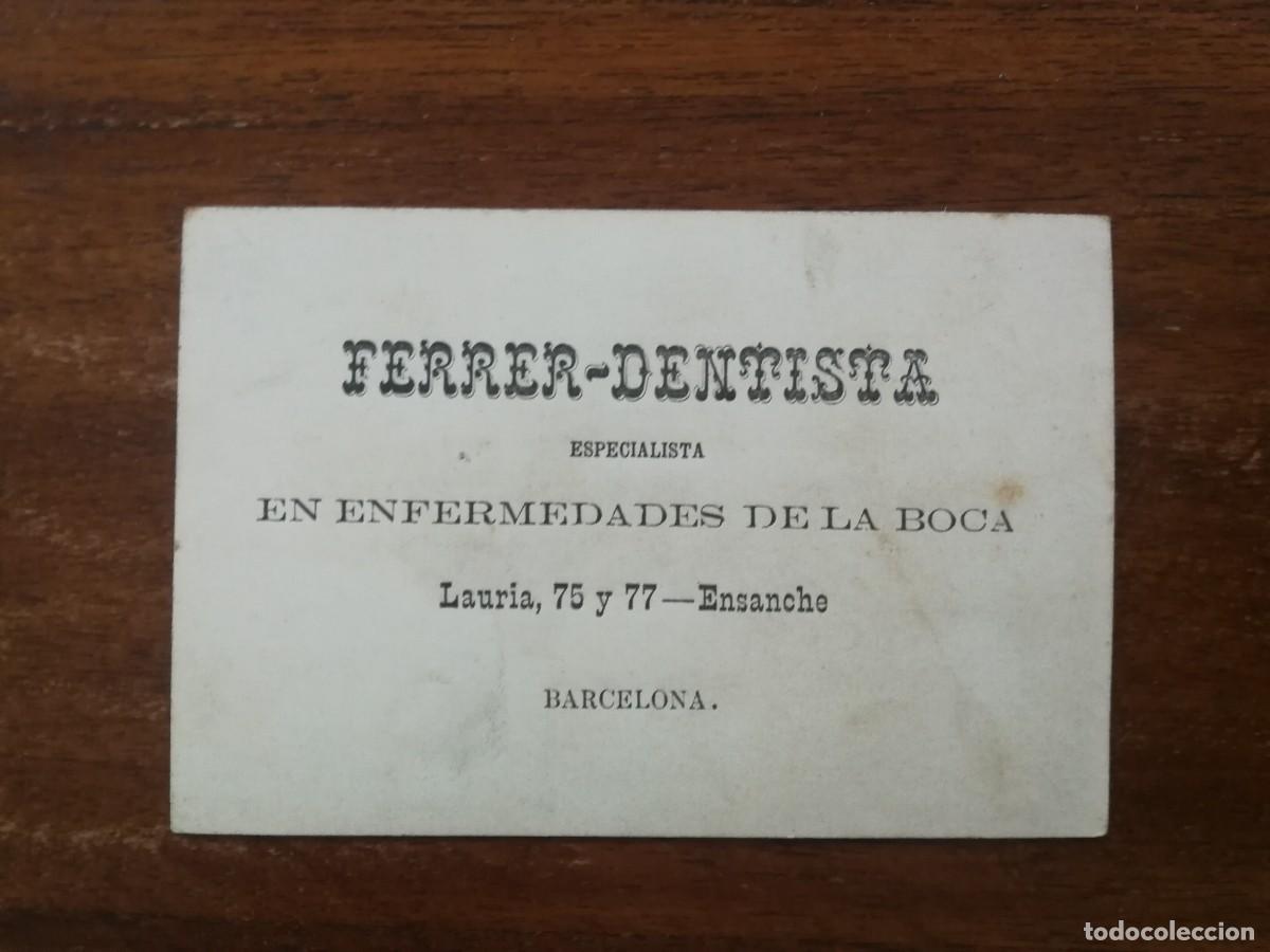 Collectionnisme Cartes &agrave; collectionner anciennes: FERRER Dentista - Enfermedades de la Boca - CROMO - Barcelona