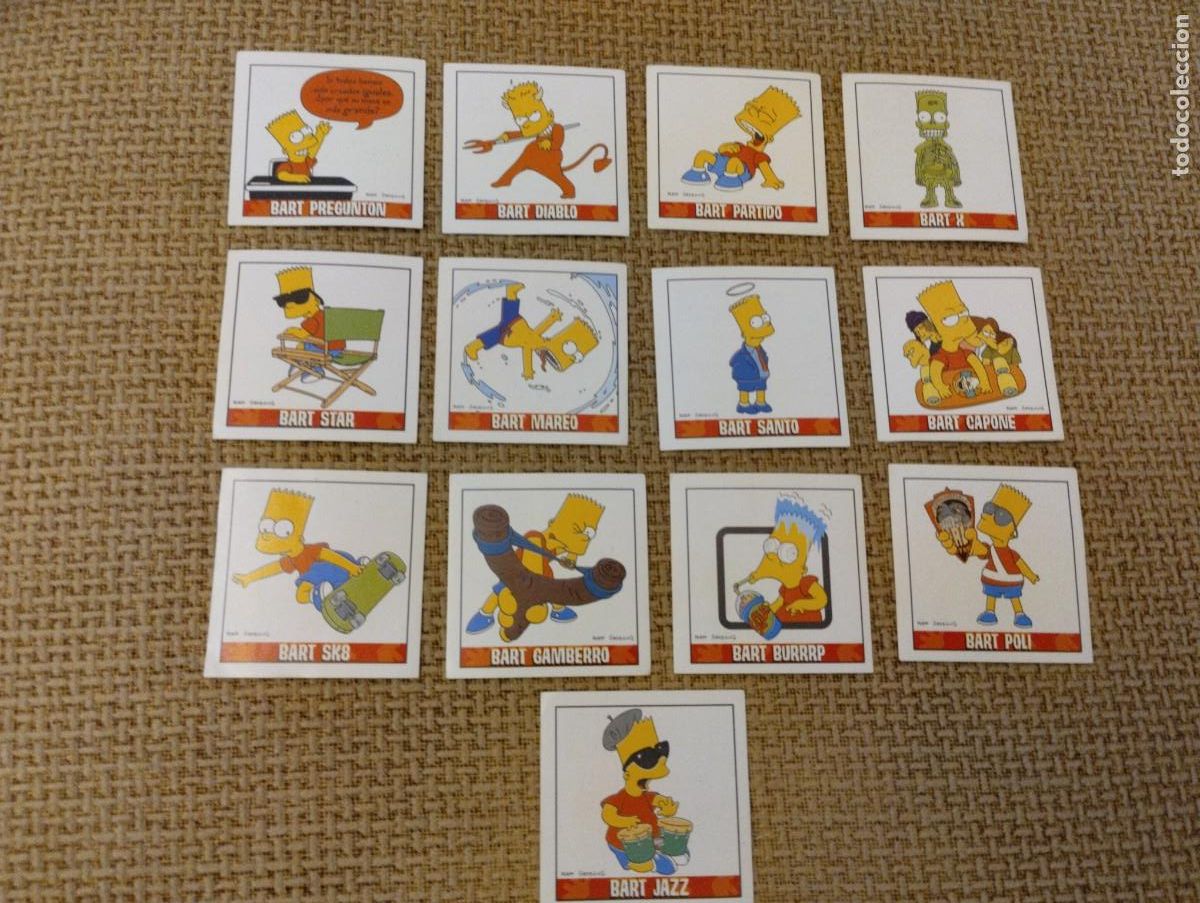 Coleccionismo cromos antiguos: Lote cromos pegatinas Simpsons. Matutano - Foto 1