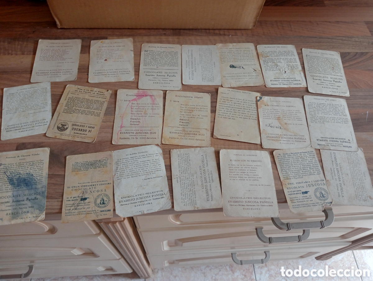 Coleccionismo cromos antiguos: Lote de 35 cromos de chocolates Evaristo Juncosa - Foto 2