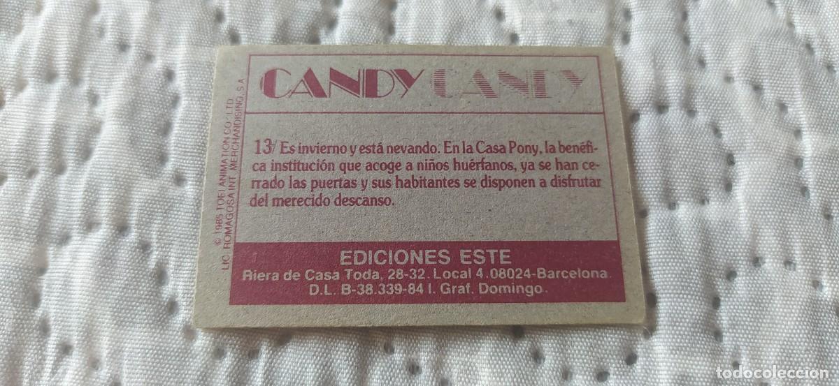 Coleccionismo cromos antiguos: CANDY CANDY CROMO N&deg;13 EDICIONES ESTE - Foto 2