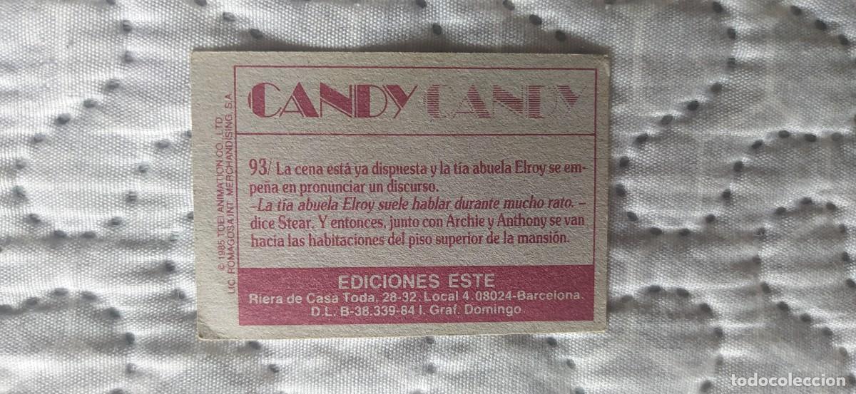 Coleccionismo cromos antiguos: CANDY CANDY CROMO N&deg;93 EDICIONES ESTE - Foto 2