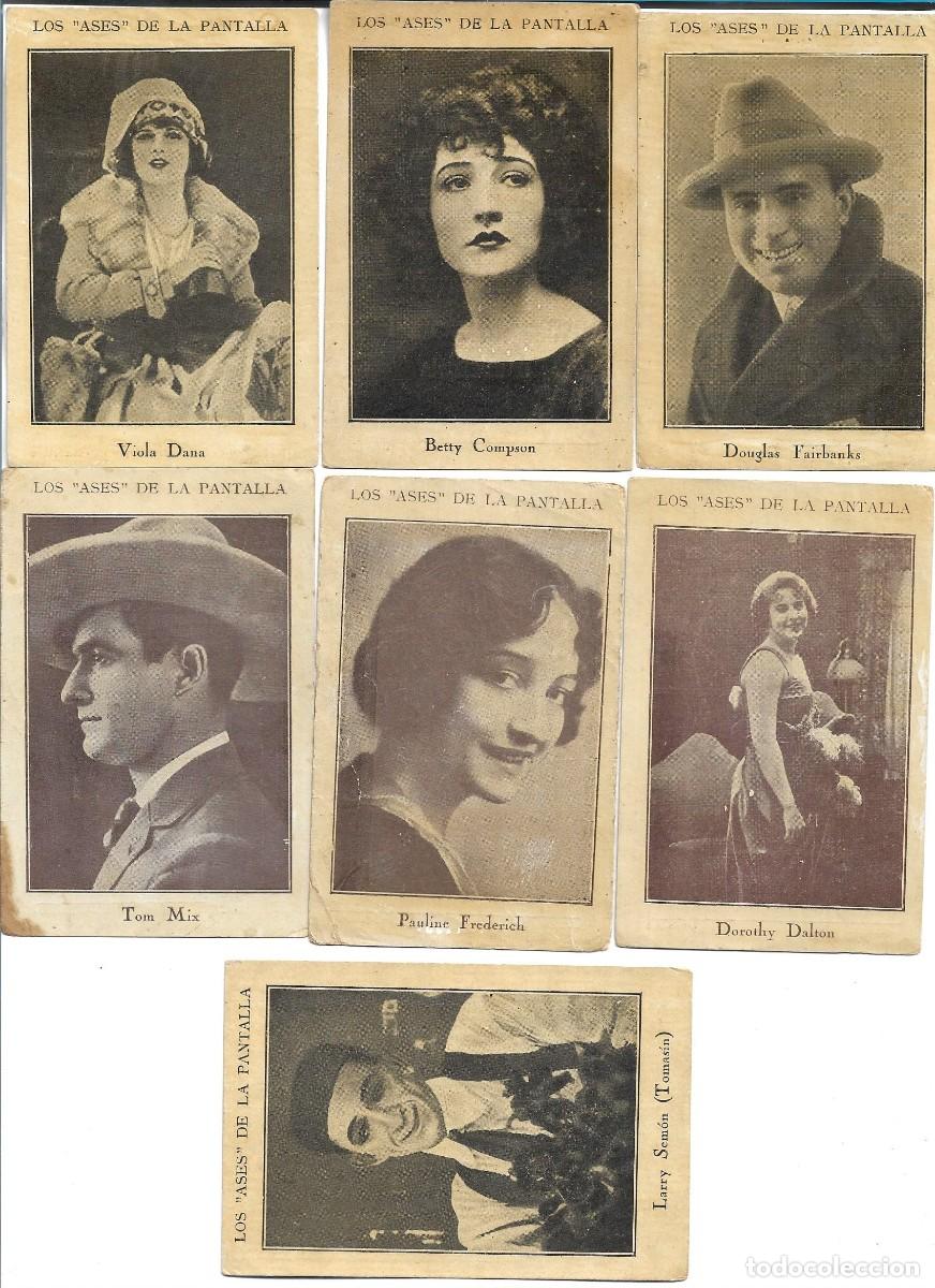 Coleccionismo cromos antiguos: LOS ASES DE LA PANTALLA - SIETE CROMOS - Foto 1