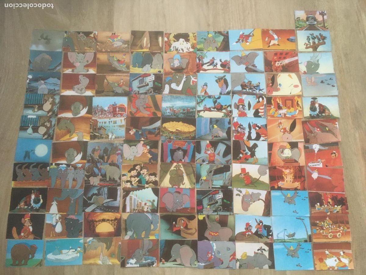 Coleccionismo Cromos antiguos: dumbo disney fher lote 91 cromos diferentes nunca pegados perfecto estado