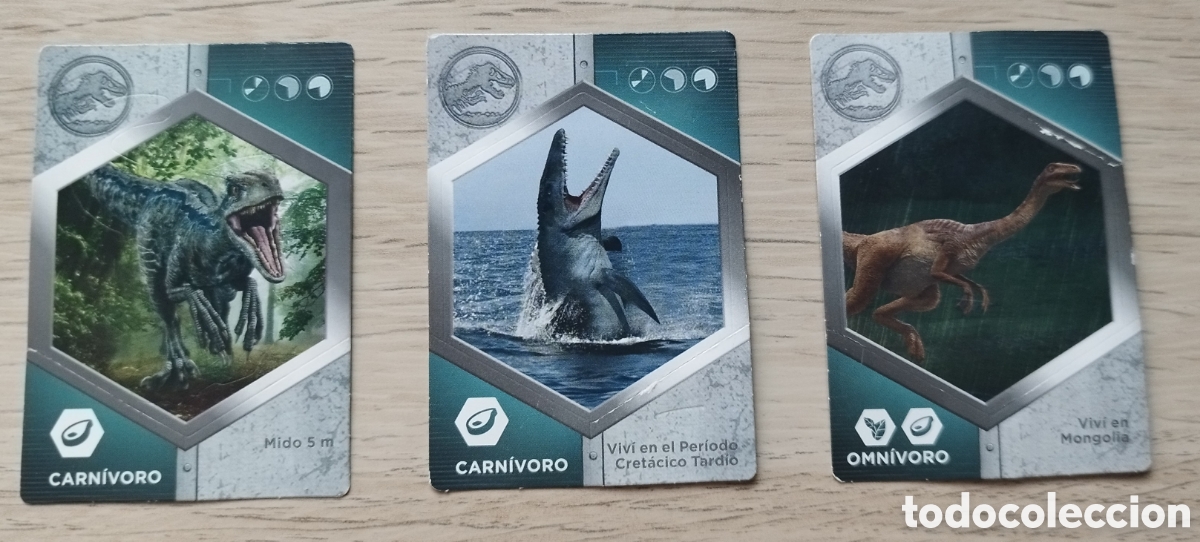Coleccionismo cromos antiguos: 3 cromos dinosaurios Dia - Foto 1