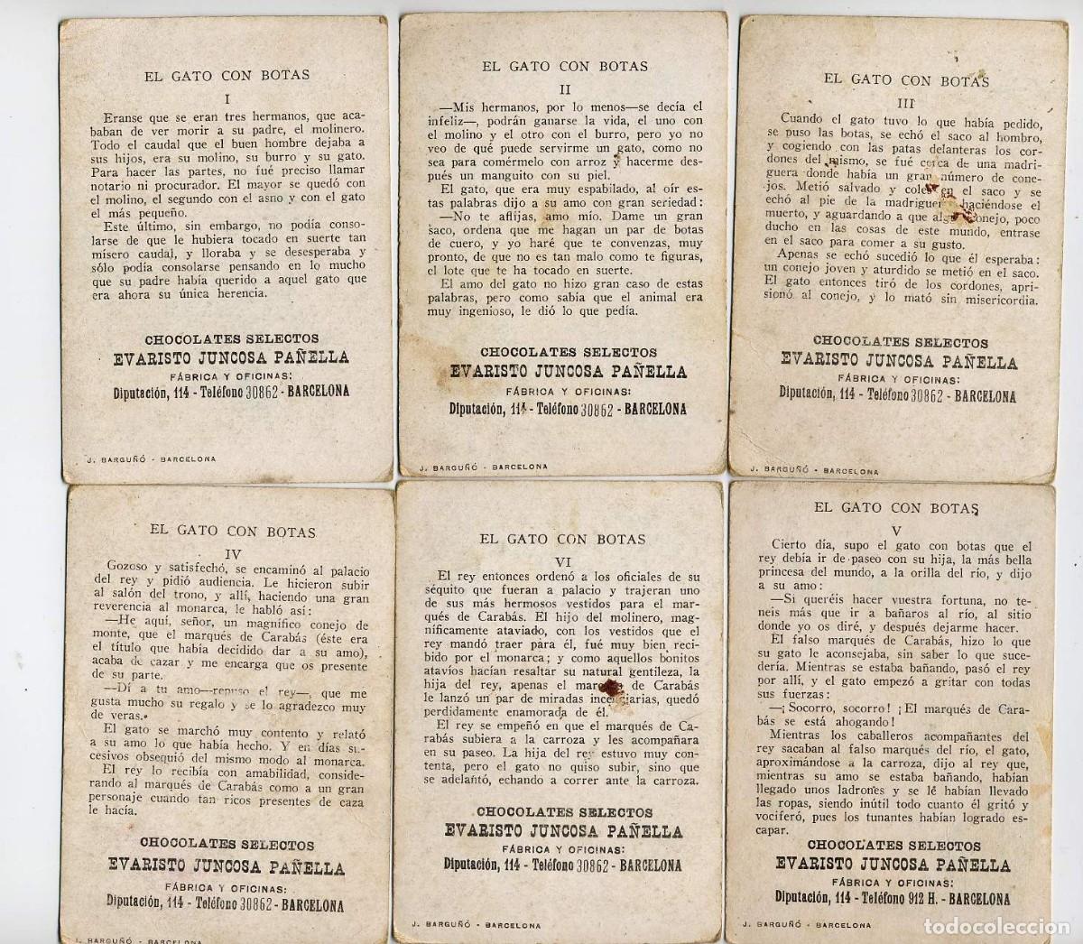 Coleccionismo cromos antiguos: 12 Cromos GATO CON BOTAS. EVARISTO JUNCOSA. COMPLETA - Foto 3