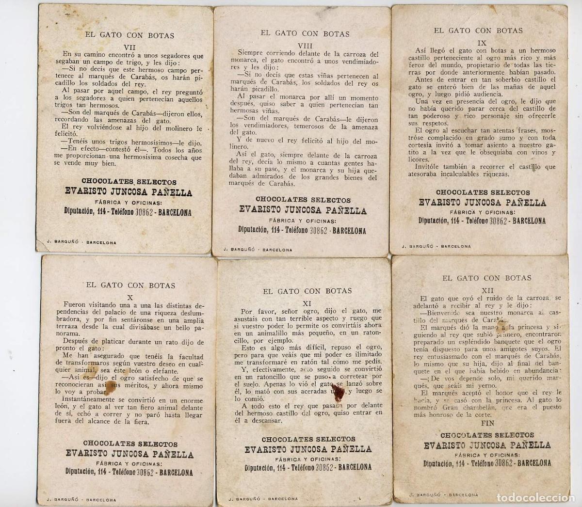 Coleccionismo cromos antiguos: 12 Cromos GATO CON BOTAS. EVARISTO JUNCOSA. COMPLETA - Foto 5